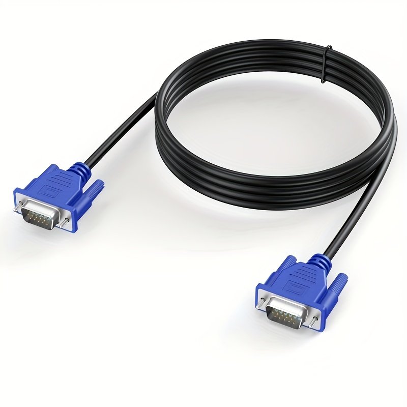 1080P High-Resolution VGA Cable 3+5 Pin Durable Flat Display Cable for PC Monitor