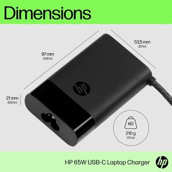671R2AA_larvee_4.jpg HP USB‑C 65W Notebook Charger